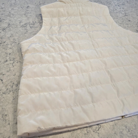 Michael Michael Kors Women's Bone / Off White Puffer Quilted Vest Size 2X Like N - Picture 10 of 16